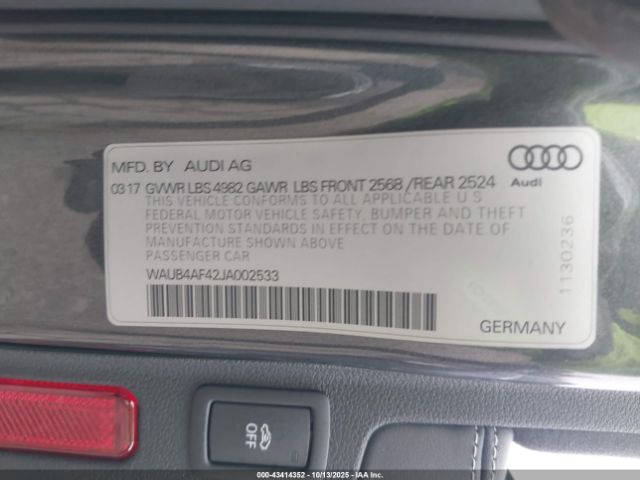 2018 AUDI S4 WAUB4AF42JA002533 Photo 8