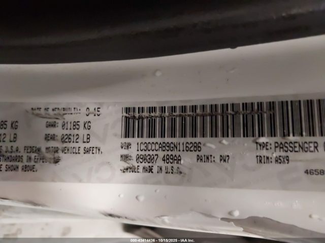 2016 CHRYSLER 200 1C3CCCAB9GN116286 Photo 8