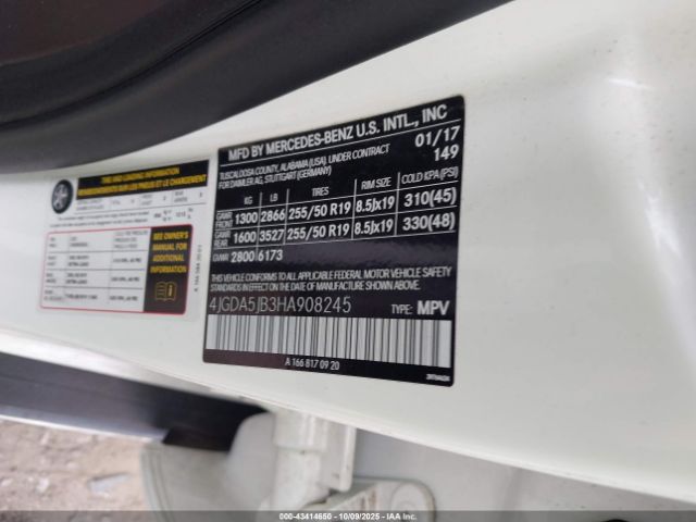 2017 MERCEDES-BENZ GLE 350 4JGDA5JB3HA908245 Photo 8