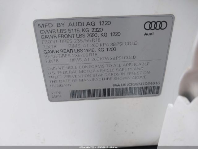 2021 AUDI Q3 WA1AUCF38M1064616 Photo 8