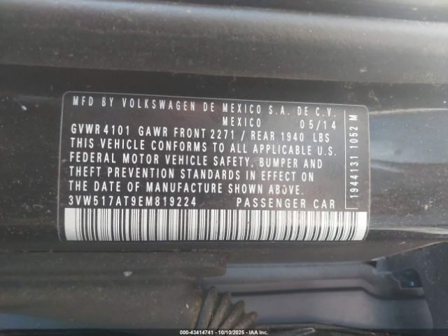 2014 VOLKSWAGEN BEETLE 3VW517AT9EM819224 Photo 8