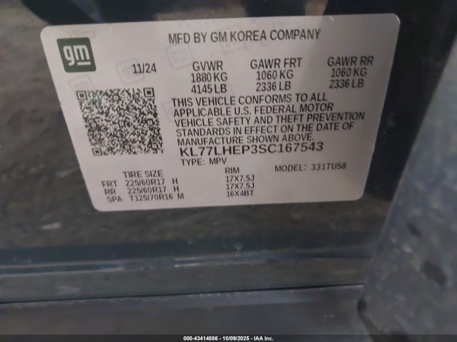 Chevrolet lbp 2025 KL77LHEP3SC167543 Image 9