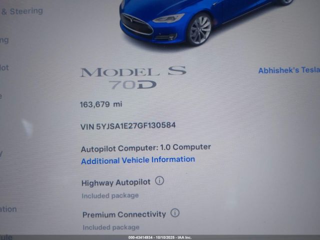 2016 TESLA MODEL S 5YJSA1E27GF130584 Photo 6