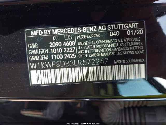 2020 MERCEDES-BENZ C 300 W1KWF8DB3LR572267 Photo 8