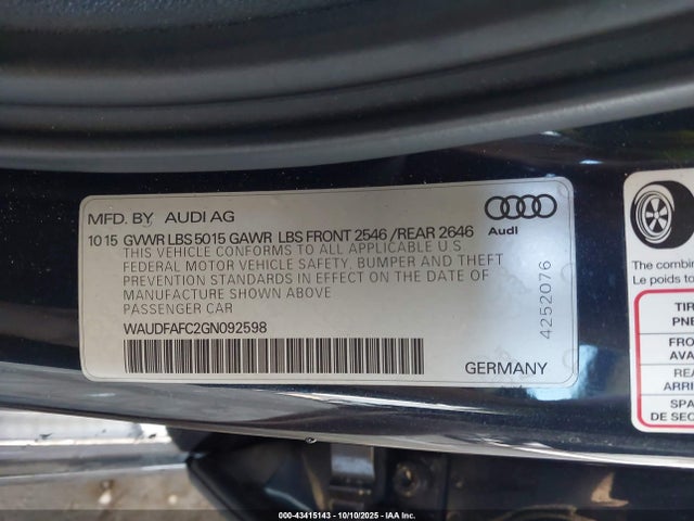 2016 AUDI A6 WAUDFAFC2GN092598 Photo 8