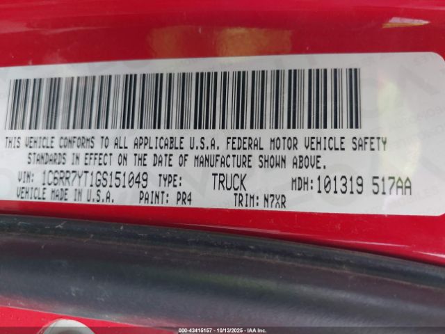 2016 RAM 1500 1C6RR7YT1GS151049 Photo 8