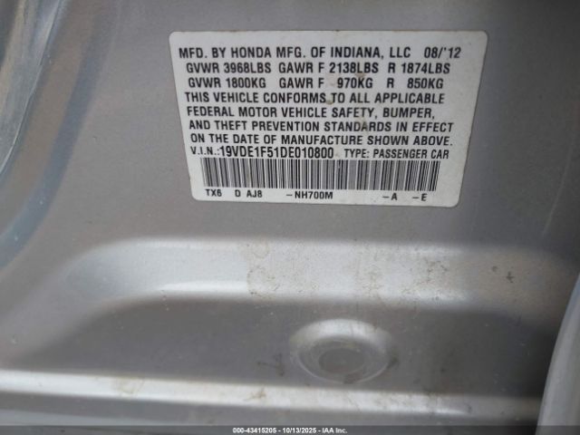 2013 ACURA ILX 19VDE1F51DE010800 Photo 8