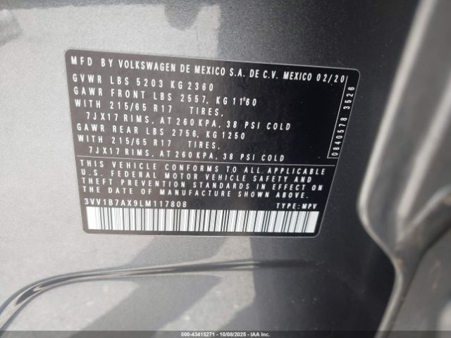 2020 VOLKSWAGEN TIGUAN 3VV1B7AX9LM117808 Photo 8