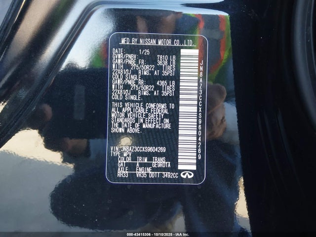 JN8AZ3CCXS9604269 Infiniti Qx80 Autograph Awd