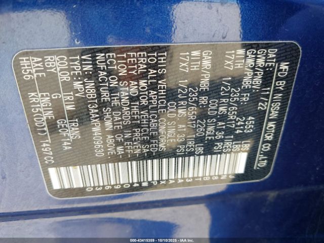 2023 NISSAN ROGUE JN8BT3AAXPW409630 Photo 8