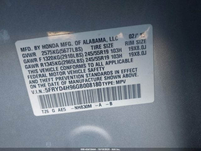 2016 ACURA MDX 5FRYD4H96GB008180 Photo 8