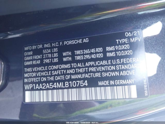 2021 PORSCHE MACAN WP1AA2A54MLB10754 Photo 8