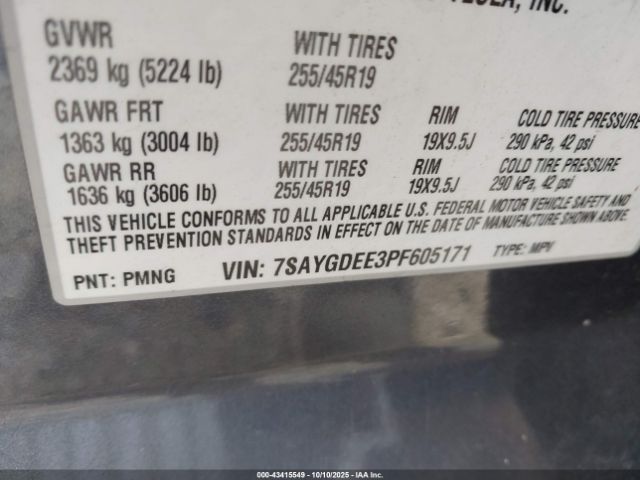 2023 TESLA MODEL Y 7SAYGDEE3PF605171 Photo 8