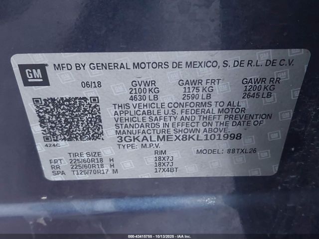 2019 GMC TERRAIN 3GKALMEX8KL101998 Photo 8