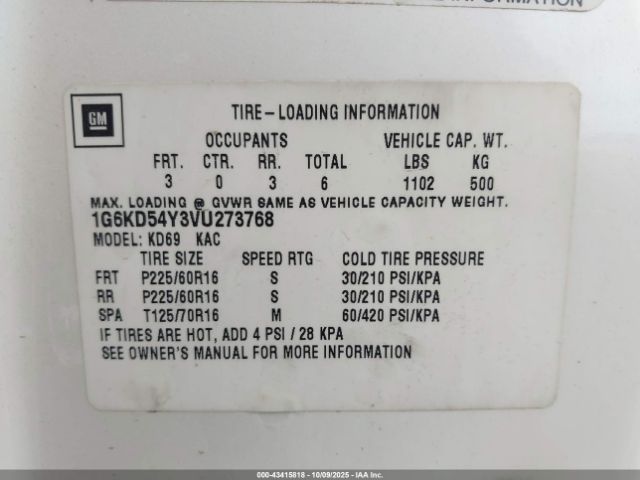 1997 CADILLAC DEVILLE 1G6KD54Y3VU273768 Photo 8