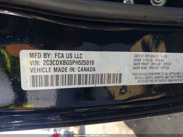 Dodge Charger Sxt 2023 2C3CDXBG5PH525019 Image 9