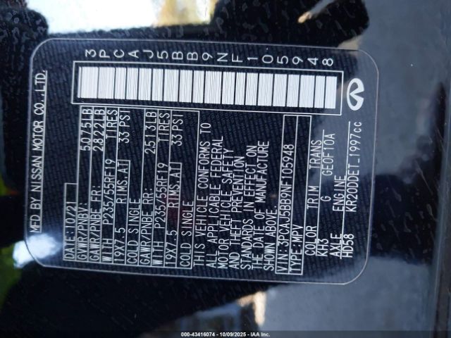 2022 INFINITI QX50 3PCAJ5BB9NF105948 Photo 8