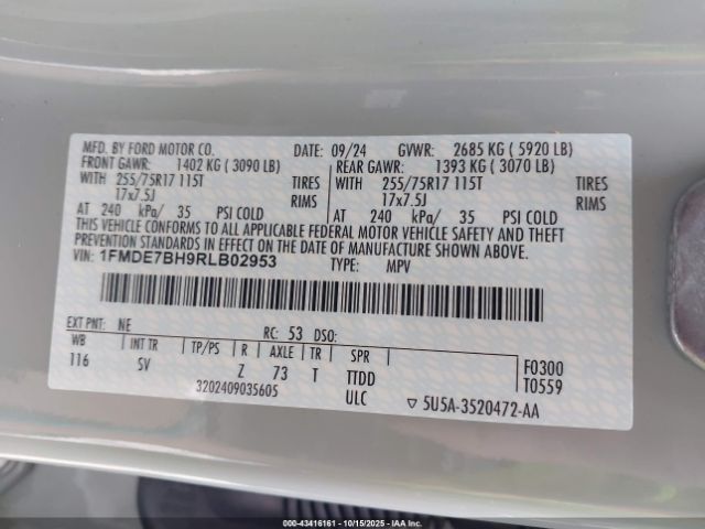 2024 FORD BRONCO 1FMDE7BH9RLB02953 Photo 8