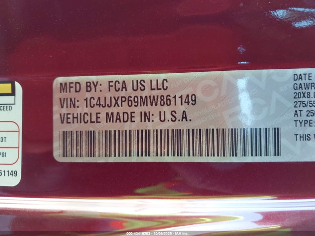 1C4JJXP69MW861149 Jeep Wrangler 4xe Unlimited Sahara 4x4