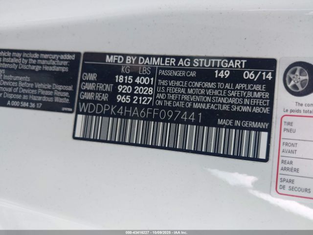 2015 MERCEDES-BENZ SLK 250 WDDPK4HA6FF097441 Photo 8