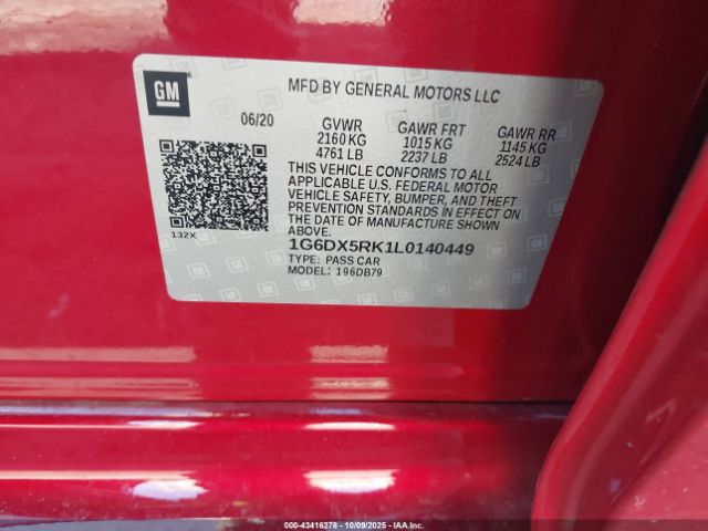 2020 CADILLAC CT5 1G6DX5RK1L0140449 Photo 8