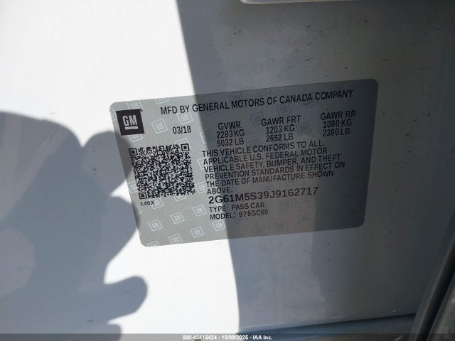 2018 CADILLAC XTS 2G61M5S39J9162717 Photo 8