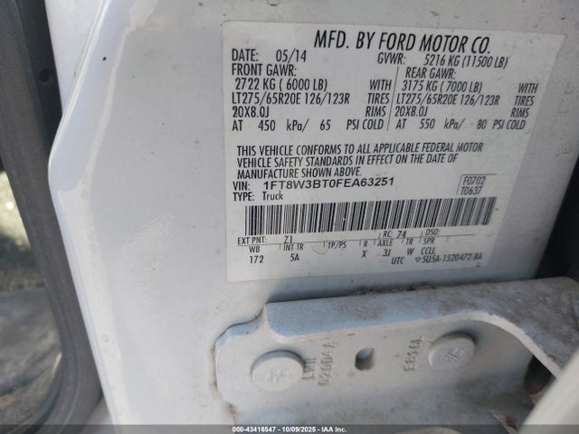 Ford F-350 Lariat 2015 1FT8W3BT0FEA63251 Image 8