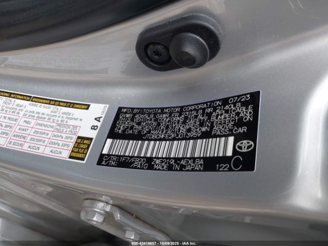 2023 TOYOTA COROLLA JTDBCMFE2PJ013959 Photo 8