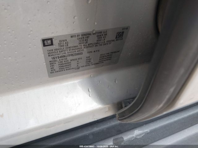 2015 CADILLAC ESCALADE 1GYS4MKJ7FR739665 Photo 8