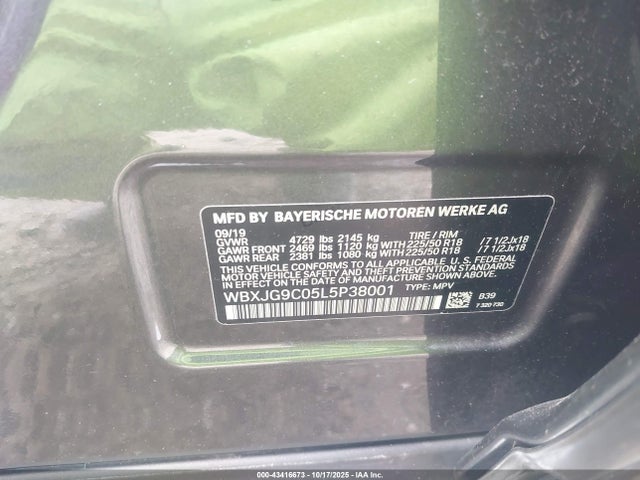 2020 BMW X1 WBXJG9C05L5P38001 Photo 8