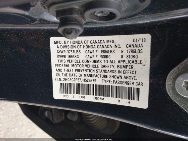 2018 HONDA CIVIC 2HGFC2F57JH526379 Photo 8