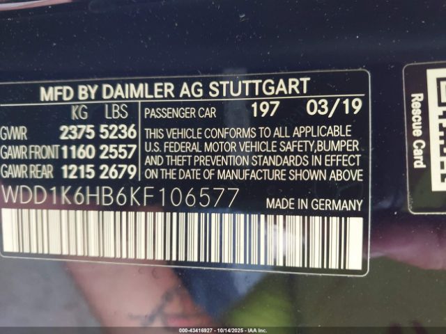 2019 MERCEDES-BENZ E 450 WDD1K6HB6KF106577 Photo 8