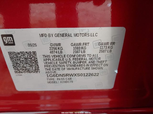 2025 CADILLAC CT5 1G6DN5RWXS0122622 Photo 8