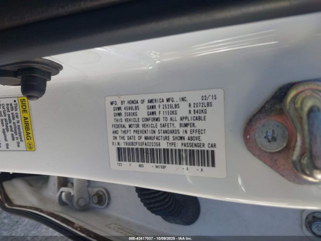 2015 ACURA TLX 19UUB2F50FA020358 Photo 8