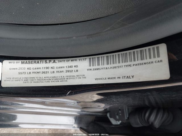 2018 MASERATI GHIBLI ZAM57YTA1J1287277 Photo 8