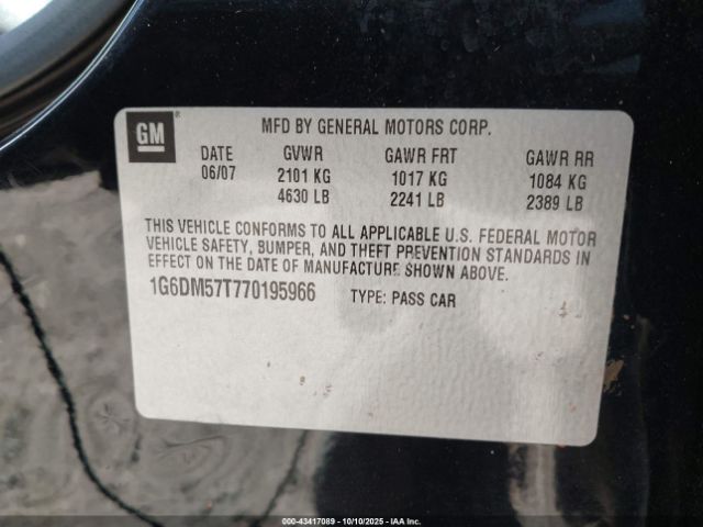 2007 CADILLAC CTS 1G6DM57T770195966 Photo 8