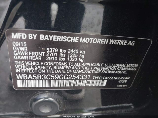 2016 BMW 535I WBA5B3C59GG254331 Photo 8