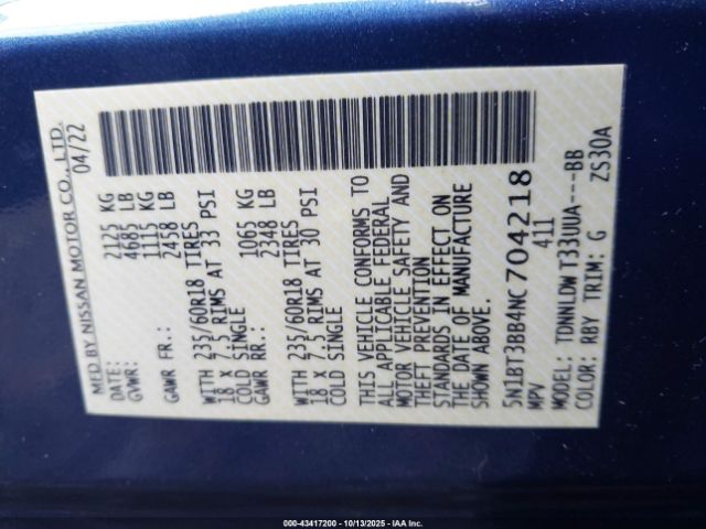 2022 NISSAN ROGUE 5N1BT3BB4NC704218 Photo 8