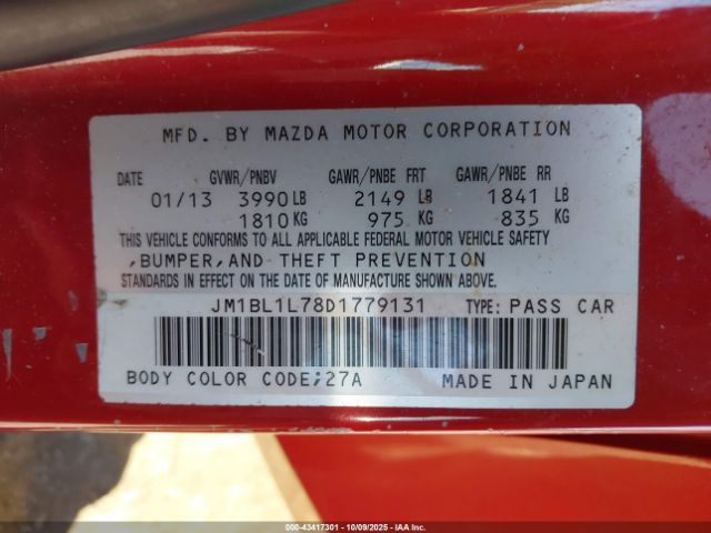 2013 MAZDA MAZDA3 JM1BL1L78D1779131 Photo 8