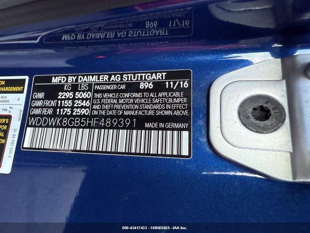 WDDWK8GB5HF489391 Mercedes-Benz m177