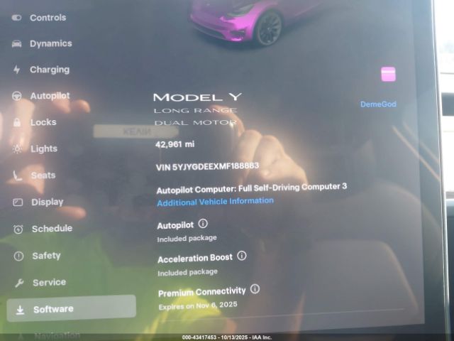 2021 TESLA MODEL Y 5YJYGDEEXMF188883 Photo 6