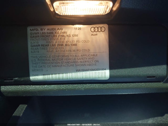 2021 AUDI Q5 WA1BAAFY0M2031004 Photo 8