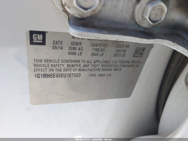 Chevrolet luu - ffv, e-flex, fam 2014 1G1RH6E43EU167993 Image 9