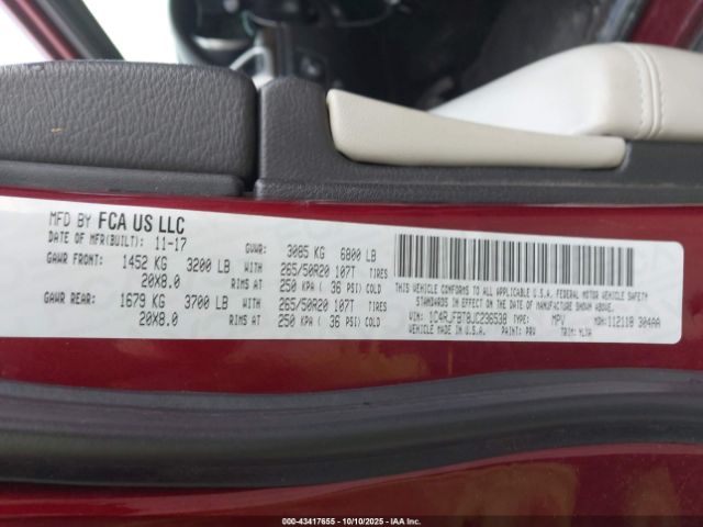 2018 JEEP GRAND CHEROKEE 1C4RJFBT8JC236538 Photo 8