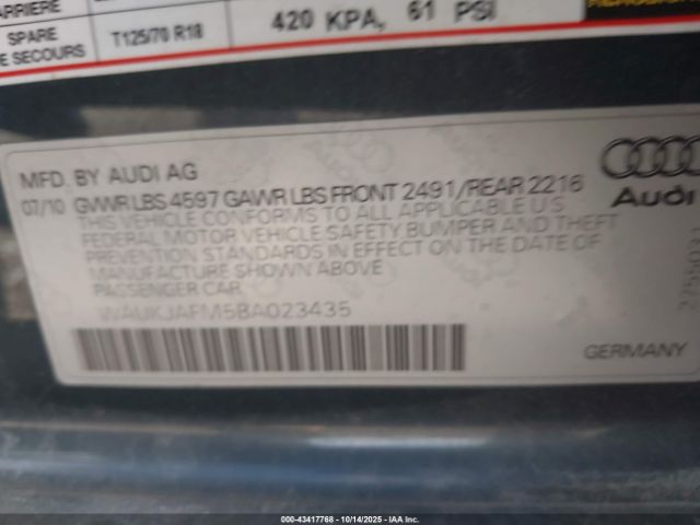 2011 AUDI A3 WAUKJAFM5BA023435 Photo 8