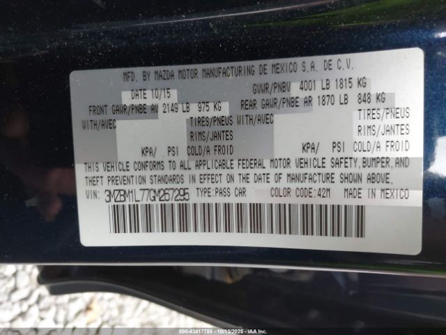 2016 MAZDA MAZDA3 3MZBM1L77GM267295 Photo 8