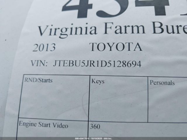 2013 TOYOTA 4RUNNER JTEBU5JR1D5128694 Photo 8