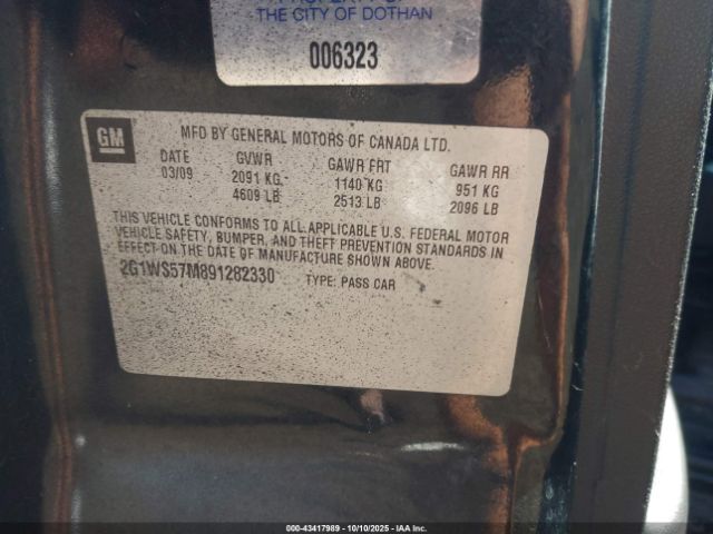 2009 CHEVROLET IMPALA 2G1WS57M891282330 Photo 8