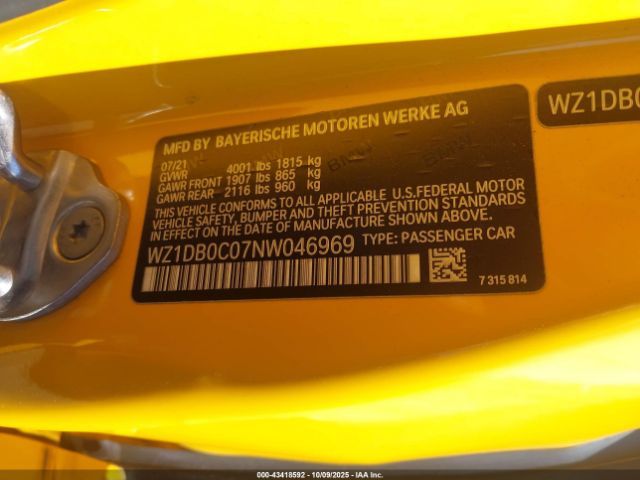 2022 TOYOTA GR SUPRA WZ1DB0C07NW046969 Photo 8