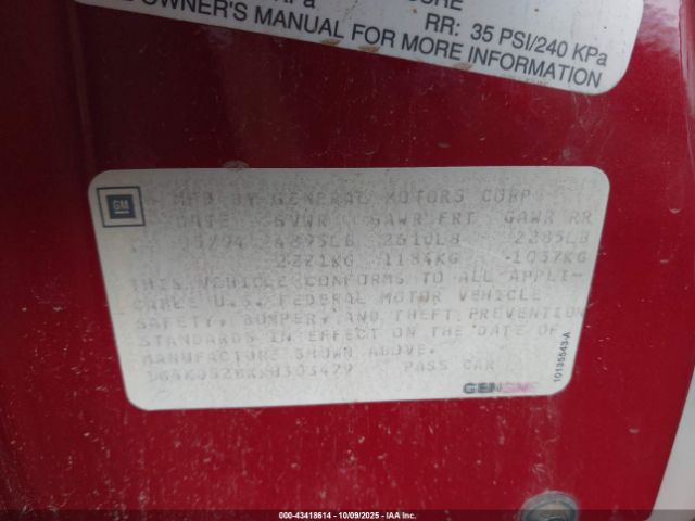 1994 CADILLAC DEVILLE 1G6KD52BXRU303479 Photo 8